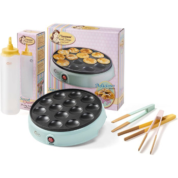 Недорогой пакет, включающий бутылку для теста и 3 набора сервировочных щипцов, идеально подходит для Рождества, Пасхи или детских дней рождения, ретро-дизайн, 800 Вт, цвет белый/желтый (желтый/розовый)