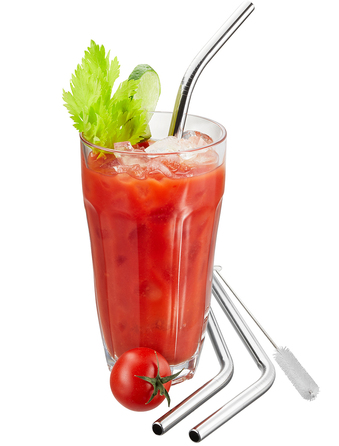 Набір трубочок для коктейлю 23 см, сталеві, 4 предмети Future Gefu