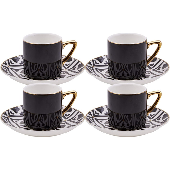 Кавовий сервіз 4 чашки еспресо та 4 блюдця KARACA
