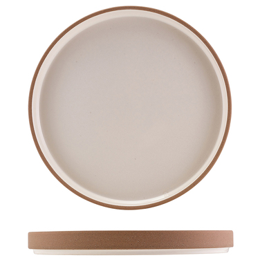 Тарілка презентаційна 25*2.5 см із низьким вертикальним бортом, Kava Stoneware Raw Wall, GenWare