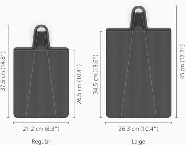 Дошка обробна складана 45 x 26 см з ручкою, чорна Chop2Pot Plus Joseph Joseph
