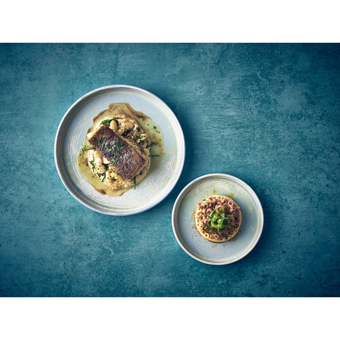 Тарілка презентаційна з бортиком 20.5хh 2.9 см, Terra Porcelain Seafoam, GenWare