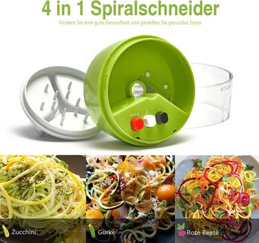 Спіральна овочерізка 4 в 1 ручна 8,7 см MOOREDLIFE