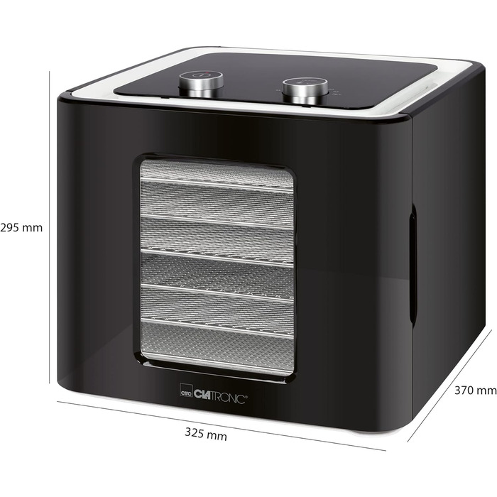 Дегідратор на 6 полиць, 450 Вт, чорний Clatronic