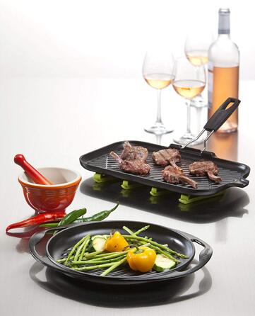 Сковорода гриль кругла 25 см, чорна Le Creuset