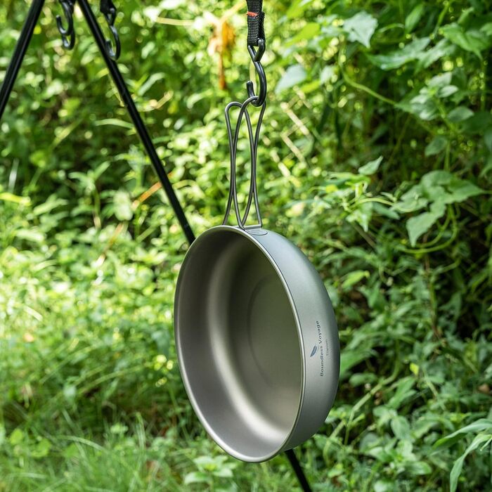 Кемпінгова сковорода 18 см титан iBasingo