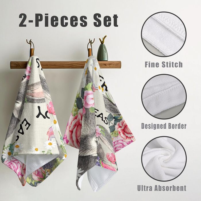 Різдвяні кухонні рушники Kwlegh, рушник для рук, різдвяна ялинка, цукерка-тростина, сніжинка, рушник для пальців, набір з 2 шт. , милий чоловічий банний рушник, високопоглинаючі рушники, 36 x (великодній-b)