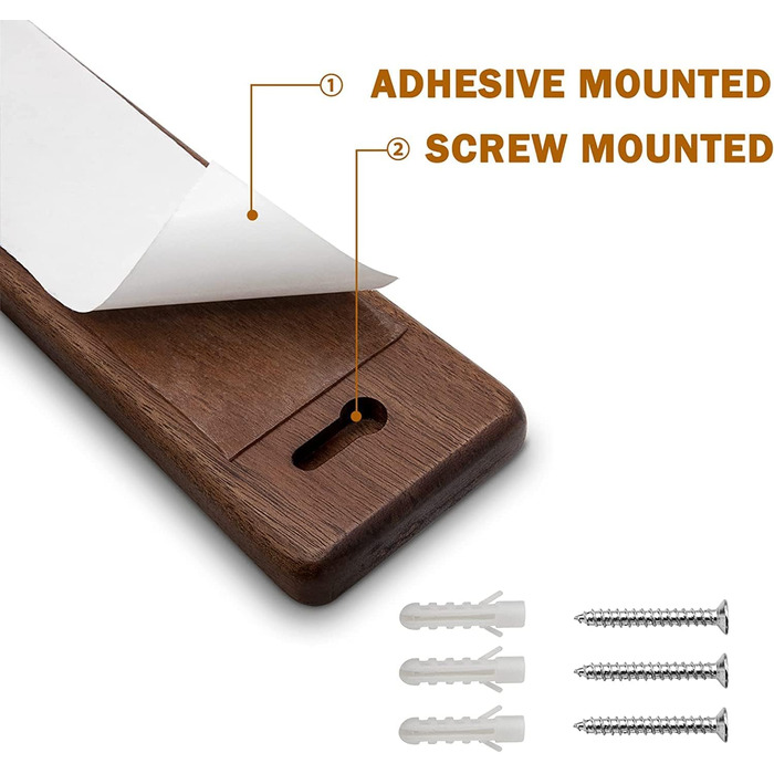 Магнітний тримач для ножів для стіни, магнітний тримач для ножів, деревяний тримач для ножів для посуду та магнітних інструментів для зберігання, 40 см/16 дюймів