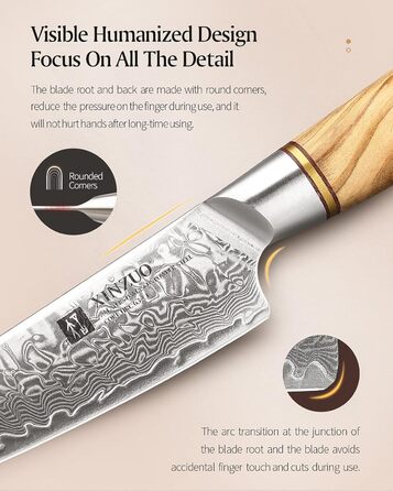 Універсальний ніж 13 см, дамаська сталь XINZUO