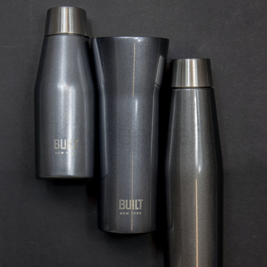 Бутылка металлическая Built Charcoal, с двойными стенками, 330 мл