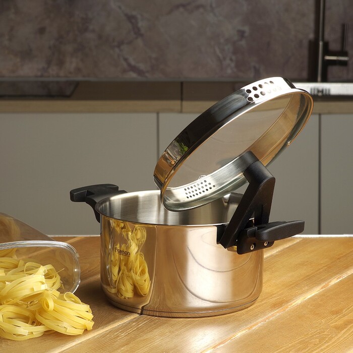 Каструля Fissman ELIZ 20x11 см/3,3 л. зі скляною кришкою нерж. сталь (5318)