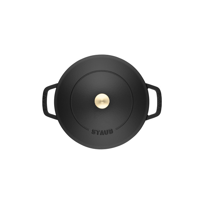 Чугунная жаровня Chistera с крышкой 28 см, черная Staub
