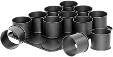 Набір форм для випікання крафіна 12 предметів, чорний Zenker