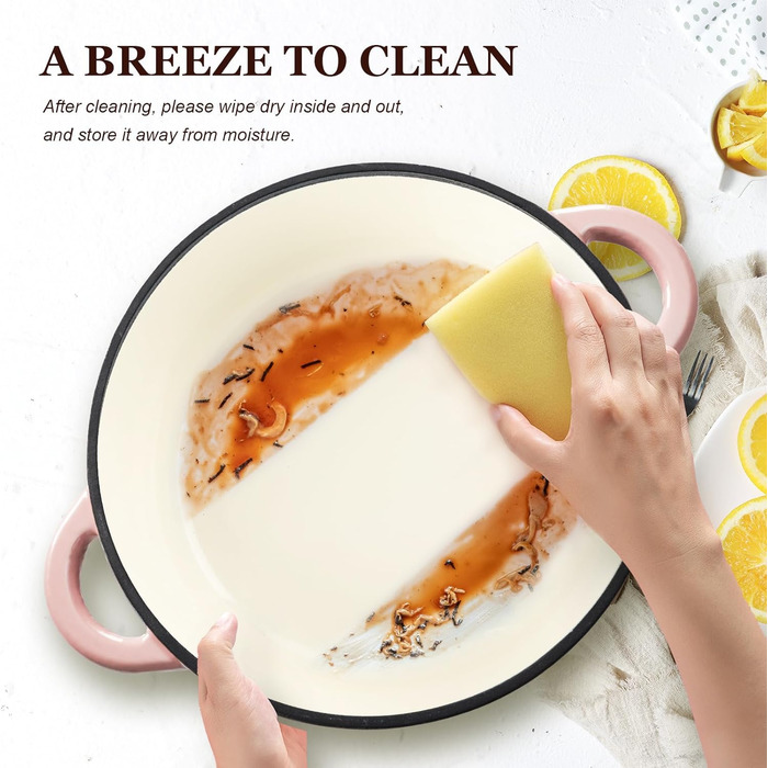 Чавунна форма, емальована 26 см, 5.2 л рожевий OVERMONT