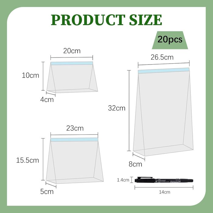 Вакуумні пакети 60 пакетів 10 х 20/ 15,5 х 23/ 32 х 26,5 см lalago