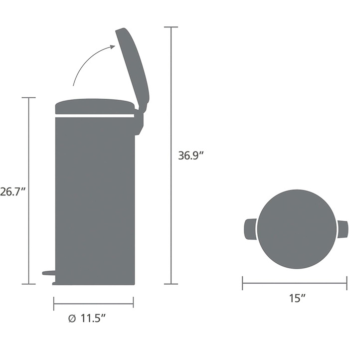 Відро для сміття на педалі Brabantia newIcon, 5л