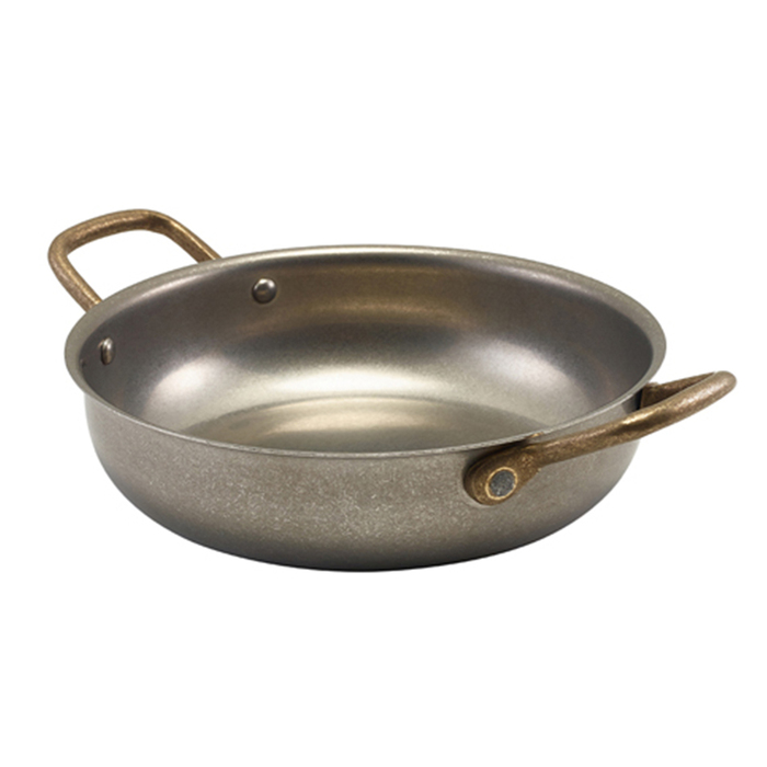 Сковорода для подачи 19.5*5 см, 1200 мл, круглая, металлическая, Vintage Steel, GenWare