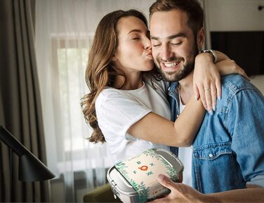 Ланч-бокс для дітей металевий 800 мл, 2 перегородки FOXBOXX