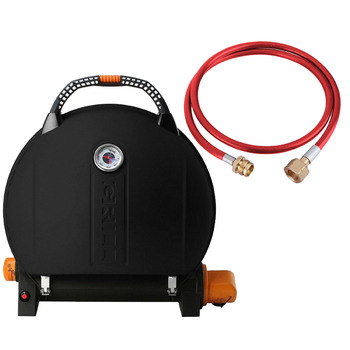 КОМПЛЕКТ Портативний переносний газовий гриль O-GRILL 900, чорний + шланг в подарунок! Код: 011682