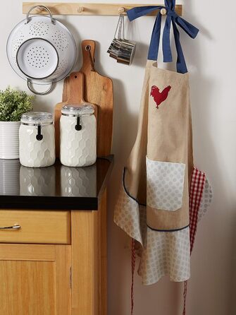 Набір кухонних рушників своїми руками, різдвяні рушники для випічки, приготування їжі та розваг, 18&quot x 28&quot, Tree Farm, 2 шт. (Червоний півень)