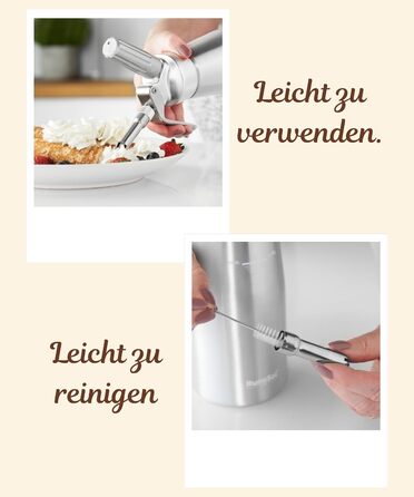 Диспенсер для вершків з 3 декоративними насадками 500 мл Runesol