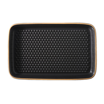 Блюдо для гриля з круглої гратами прямокутне, 34 x 23 x 3,5 см, чорне, Römertopf BBQ Römertopf