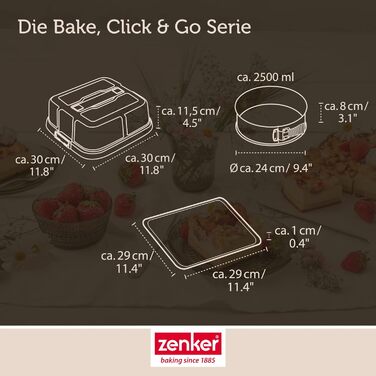 Форма для випічки з відповідною кришкою для прямого транспортування форма для випікання та транспортування (пружинна форма 24 см з кришкою), 24 шт., 8