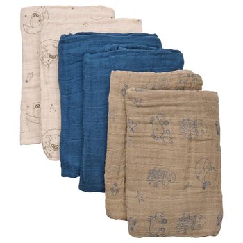 Набір із 6 тканинних рушників для дітей 65 x 65 см PIPPI