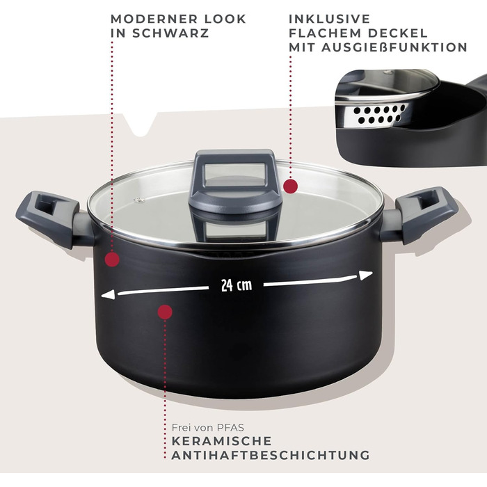 Кастрюля 24 см Statement Fackelmann