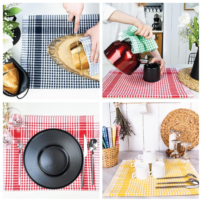 Набір із 10 кухонних рушників 45x65 см, різнокольорові LAYNENBURG