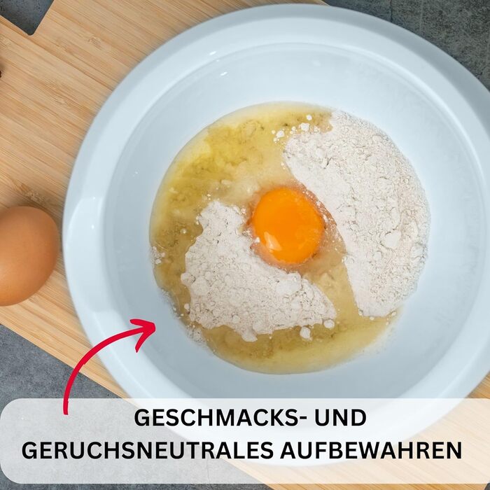 Миска для випічки Westmark 3,5 л - з носиком - кришка з двох частин - миска для змішування без бісфенолу А, нековзна та придатна для миття в посудомийній машині (червона/біла) (синя, без кришки)