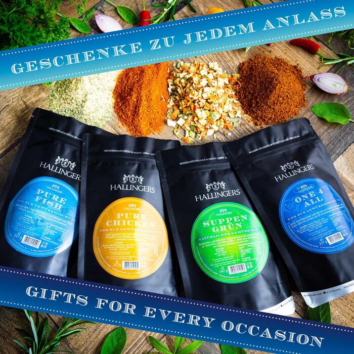 Подарунковий набір спецій ручної роботи, 24 спеції з усього світу (набір) - Літній подарунок та ідеальний подарунок для барбекю Новий дім, вітання, дружба, одужання, Deluxe Selection 24, 24 спеції (73511) (Чиста риба, спеції (71604)), 24 -