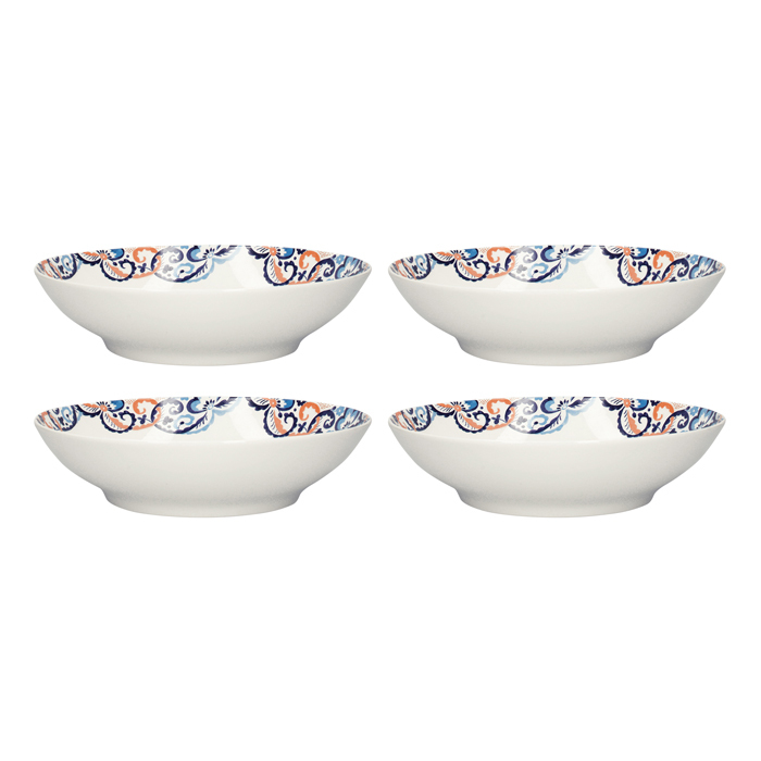 Набір тарілок для пасти CreativeTops Rococo Silk, фарфор, діам. 22 см, 4 шт.