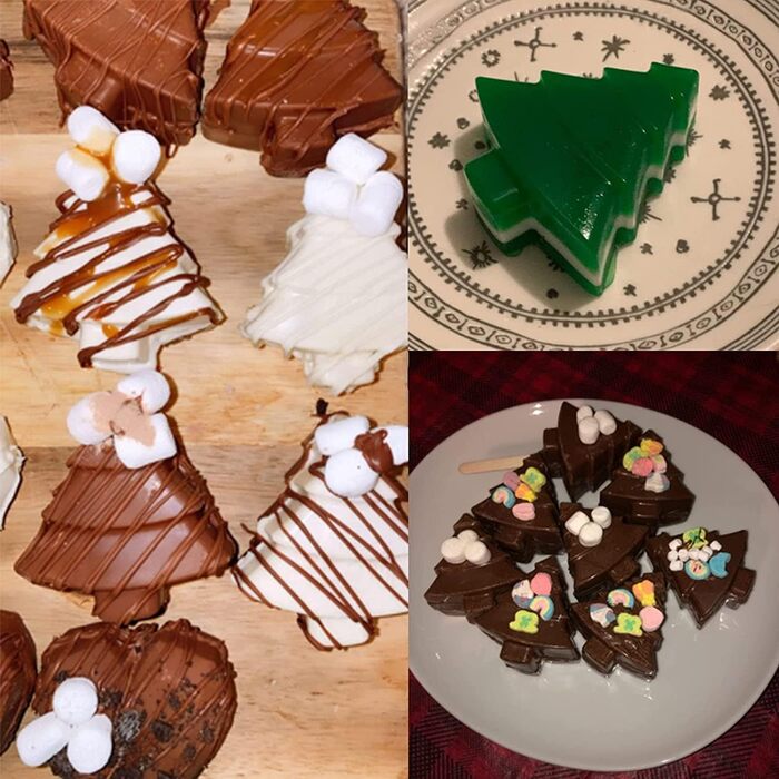 Силіконова форма BREEZO Різдво 6 порожнин великі різдвяні ялинки шоколадні форми мило цукерки торт випічки форми для Різдва різдвяний торт прикраса 1