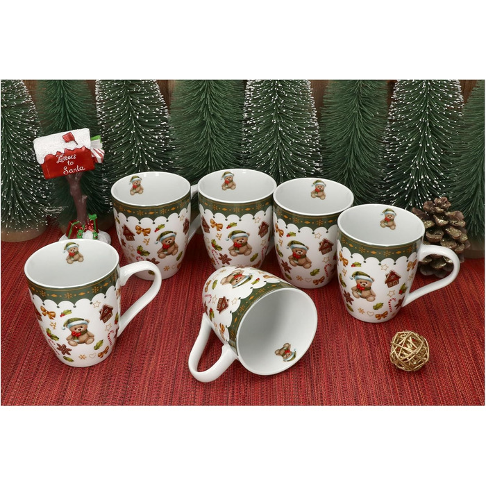 Набір із 6 кавових чашок 480 мл. порцеляна MamboCat Friend