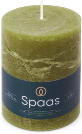 Свічки Spaas Rustic Pillar 80/110 мм 65 шт. - (Оливково-зелені)