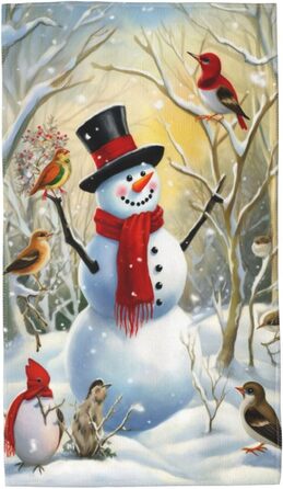 Рушник для ванної кімнати 70 х 40 см Сніговик Ouqiuwa