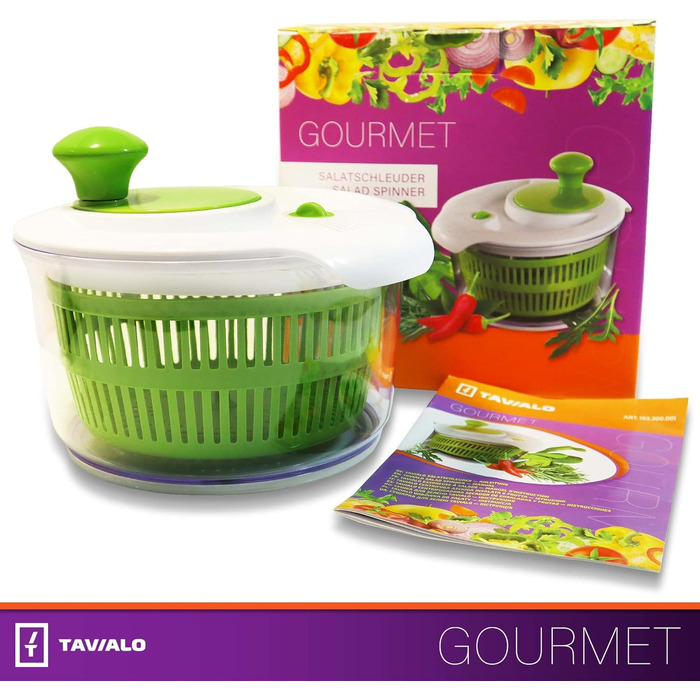 Сушарка для салату маленька 2,6 л з кришкою, Tavialo