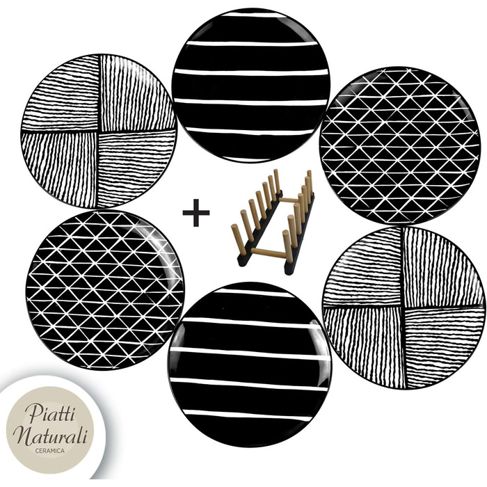 Набір із 6 тарілок 26 см Piatti Naturali