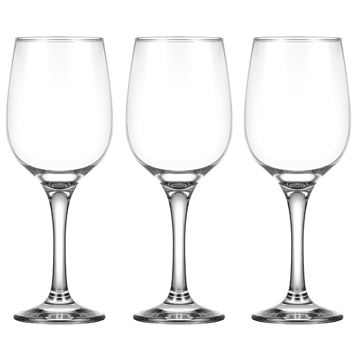 ARDESTO Набір келихів для вина Gloria 480мл, 3шт, скло, прозорий