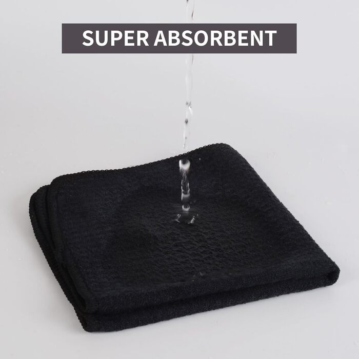 Кухонні рушники VIVOTE, рушник для гостей, подарунковий, 40x60 см, 2 шт., м&39які кухонні рушники, абсорбуючі рушники (чорні 40x70)