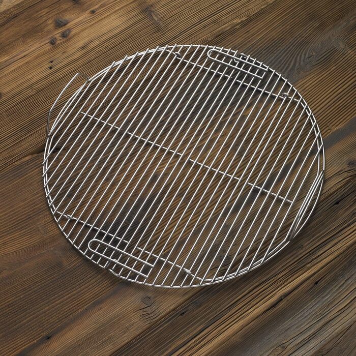Решітка для гриля RSLE VARIO, Високоякісна решітка для гриля з нержавіючої сталі для вставок VARIO, для гриля-котелка на вугіллі 1 F60, Срібляста, Сріблястий гриль-котелка на вугіллі Ø 60 см (Одинарний, Газовий гриль-котел Ø 60 см)