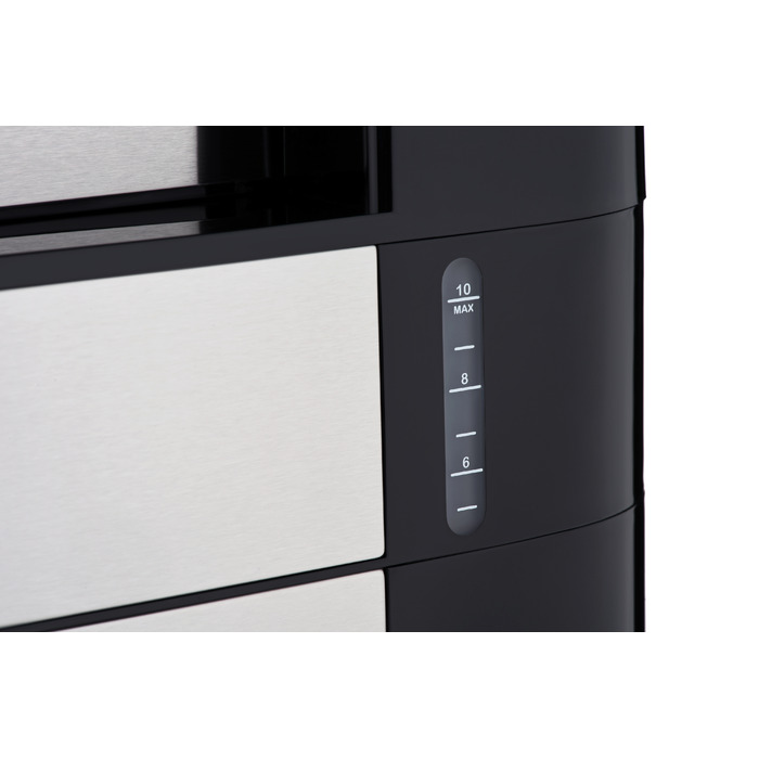 ARDESTO Кофеварка капельная Steel Collection YCM-D1200, 1.2л, зерно+молотая, дисплей, серебристо-черный