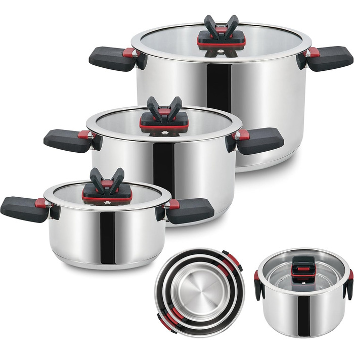 Набір каструль 6 предметів Linnuo