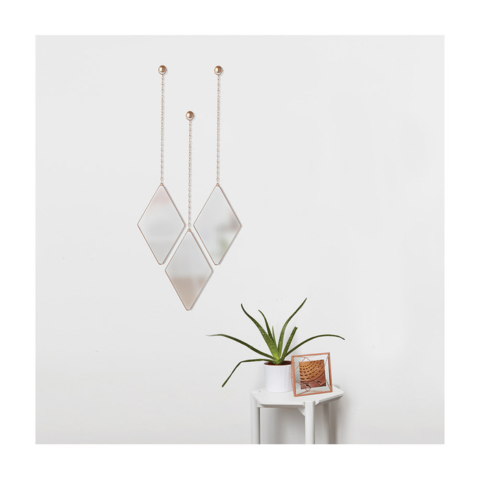 Дзеркала декоративні 17,7х27х1,6 см мідні Dima Umbra