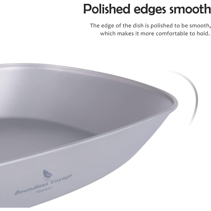 Титанова тарілка для кемпінгу iBasingo