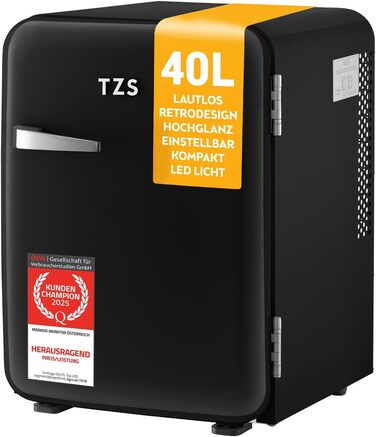 Мини-холодильник 40 л черный TZS First Austria