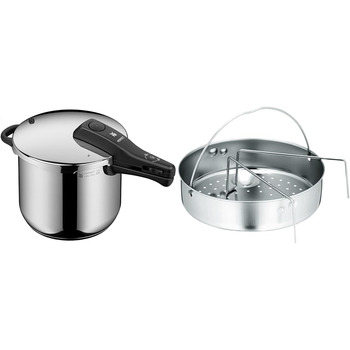 Л, скороварка, великий сигнал приготування, 2 рівні приготування, знімна ручка кришки, нержавіюча сталь Cromargan (скороварка набір аксесуарів для скороварки), 6.5
