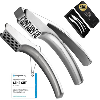 Прес для часнику з нержавіючої сталі для часнику та імбиру Gourmet Easy