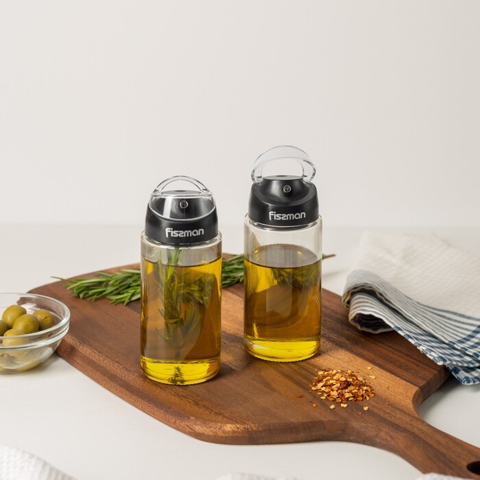 Набір пляшок для олії та оцту 2 х 170 мл скло Fissman